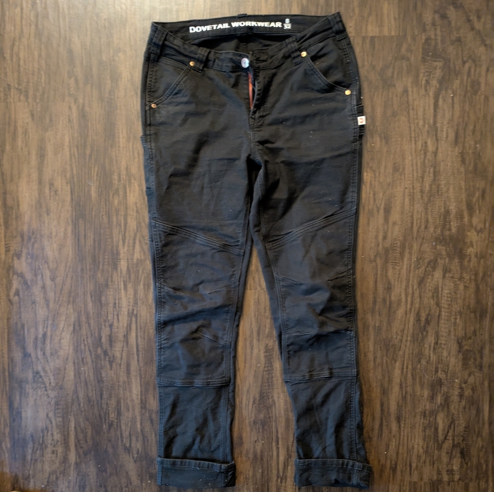 Women's Black Cargo Pants 8/32